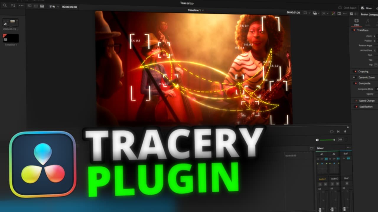 Tracerizo free blob tracker Fuse for DaVinci Resolve Fusion